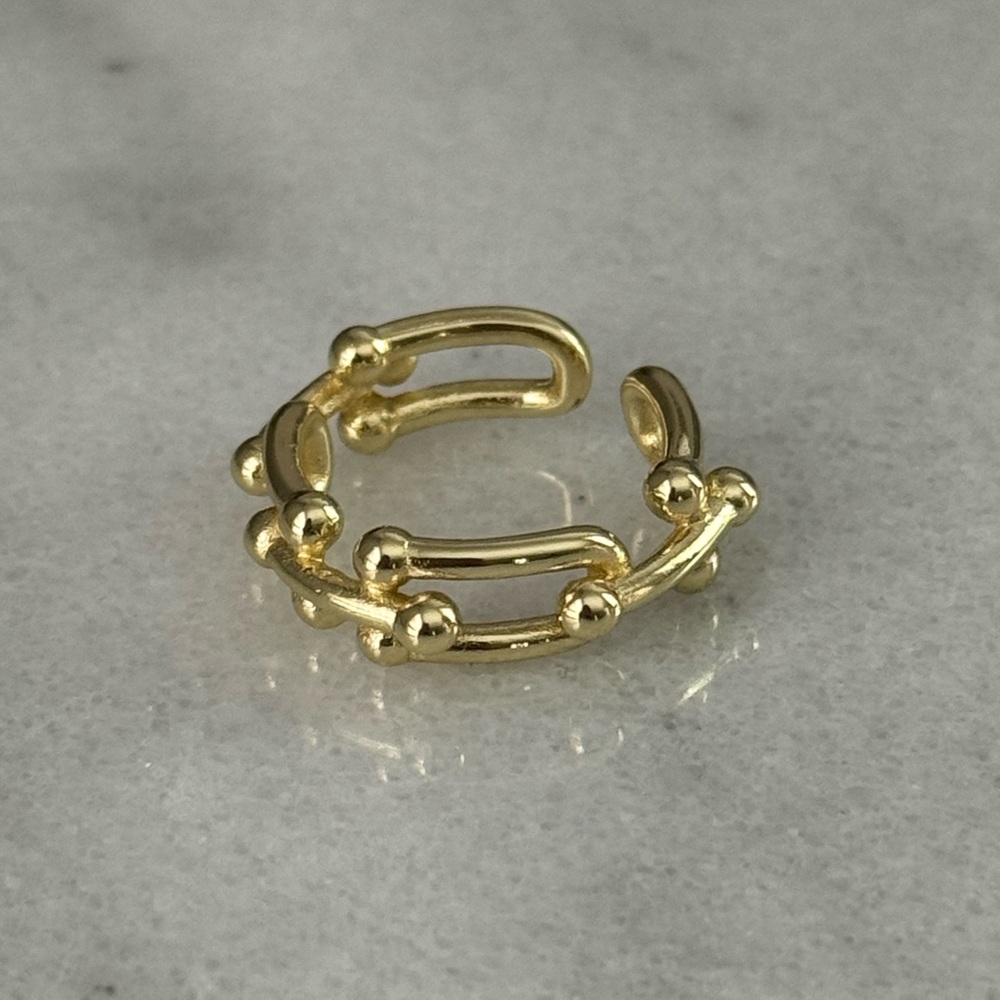 Gold Chain Link Chunky Ring Brand New